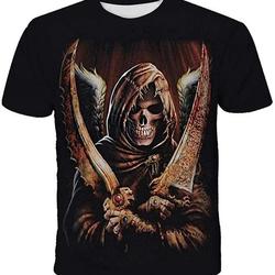 Unisex Casual Cool 3D Skull T-Shirts Summer Fashion Shirts Meaningful Gift For Family Gift For Boyfriend Valentine Gift