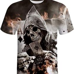 Newest Sale Men Shirt Skull 3D Printed Short Sleeve T-Shirt Novelty Graphic Funny T Shirts Comfy Tee T-Shirt Tshirt Meaningful Gift For Family Gift For Boyfriend Valentine Gift