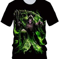 Mens T-Shirt Skull 3D Printing Tops Tees Shirt Short Sleeve Meaningful Gift For Family Gift For Boyfriend Valentine Gift