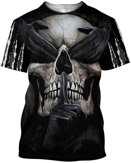 Skull 3D Printed t Shirts Women for Men Halloween Tops Meaningful Gift For Family Gift For Boyfriend Valentine Gift