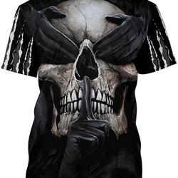Skull 3D Printed t Shirts Women for Men Halloween Tops Meaningful Gift For Family Gift For Boyfriend Valentine Gift