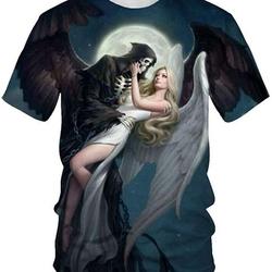 Skull 3D Printing Tees Shirt Short Sleeve T-Shirt Blouse Tops Meaningful Gift For Family Gift For Boyfriend Valentine Gift