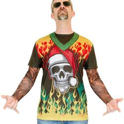Faux Real Men's Christmas 3D Photo-Realistic Big and Tall Long Sleeve Tee Meaningful Gift For Family Gift For Boyfriend Valentine Gift