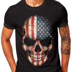 Man T-Shirt Skull 3D Printing Tees Shirt Short Sleeve Blouse Tops Meaningful Gift For Family Gift For Boyfriend Valentine Gift