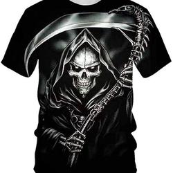 TiwBski Unisex 3D Printing Graphic Skull Tees Shirt Short T Shirt Summer Tops Meaningful Gift For Family Gift For Boyfriend Valentine Gift