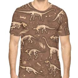 Boys Dino Skeletons Casual 3D Creative Print T-Shirt Short Sleeve Tees Meaningful Gift For Family Gift For Boyfriend Valentine Gift