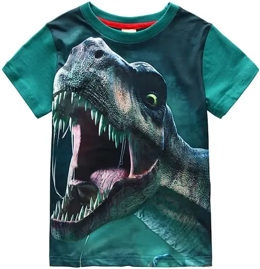 Dinosaur Short Sleeve T-Shirt Top Tee Size 2-10 Meaningful Gift For Family Gift For Boyfriend Valentine Gift