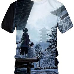 Mens Womens Casual Crewneck Demon Slayer 3D Print Anime T-Shirts Meaningful Gift For Family Gift For Boyfriend Valentine Gift