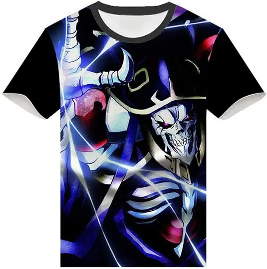 Anime Overlord 3D Printed T-Shirt Adult Cosplay Funny Short Sleeve Tee Tops Meaningful Gift For Family Gift For Boyfriend Valentine Gift