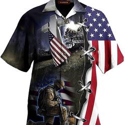 Veteran USA Flag Hawaiian Shirt Gift For Your Girlfriend Boyfriend Gift For Love Gift For Friend Best Valentine Present Holiday Gift