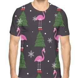Flamingo Athletic 3D Creative Print T-Shirt Short Sleeve Tees Meaningful Gift For Family Gift For Boyfriend Valentine Gift