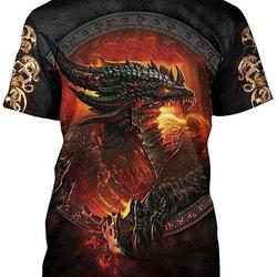 3D Tattoo and Dungeon Dragon Tshirt Unique Gifts On Halloween, Anniversaries Meaningful Gift For Family Gift For Boyfriend Valentine Gift