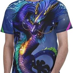 Men's Crew Neck T-Shirts, Tiger 3D Full Printed Tees Short Sleeve Tops Summer Casual Shirts Meaningful Gift For Family Gift For Boyfriend Valentine Gift