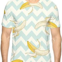 Flying XIE Men Bananas Cute Funny 3D Creative Print T-Shirt Short Sleeve Tees Meaningful Gift For Family Gift For Boyfriend Valentine Gift