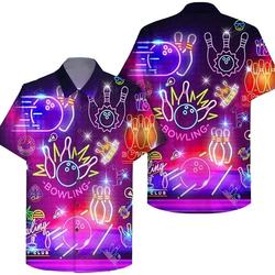 Neon Bowling Clubpurple Hawaiian Shirt Gift For Your Girlfriend Boyfriend Gift For Love Gift For Friend Best Valentine Present Holiday Gift