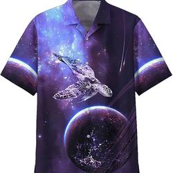 Sea Turtle Galaxy Hawaiian Shirt Gift For Your Girlfriend Boyfriend Gift For Love Gift For Friend Best Valentine Present Holiday Gift