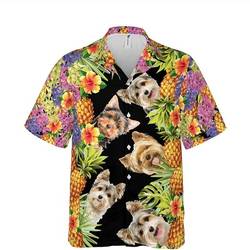 Dog Hawaiian Shirts for Men - American Lover Gift For Your Girlfriend Boyfriend Gift For Love Gift For Friend Best Valentine Present Holiday Gift
