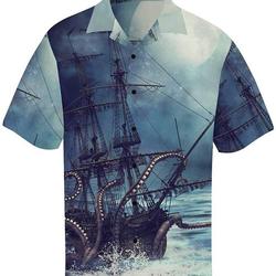 Men's Casual Hawaiian Shirt Underwater World Gift For Your Girlfriend Boyfriend Gift For Love Gift For Friend Best Valentine Present Holiday Gift