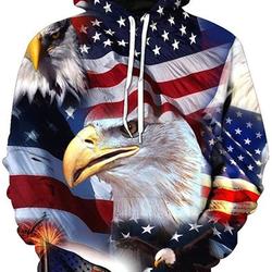 American USA Flag Eagle 3D Hoodie