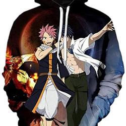 Fairy Tail Printed Pullovers Casual Pouch Pocket Drawstring 3D Hoodie
