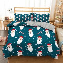 Santa Claus and candy cane Christmas Bedding setsGift For Your Girlfriend Boyfriend Gift For Love Gift For Friend Best Valentine Present Holiday Gift