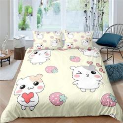 Hamster Anime Bedding Set Gift For Your Girlfriend Boyfriend Gift For Love Gift For Friend Best Valentine Present Holiday Gift