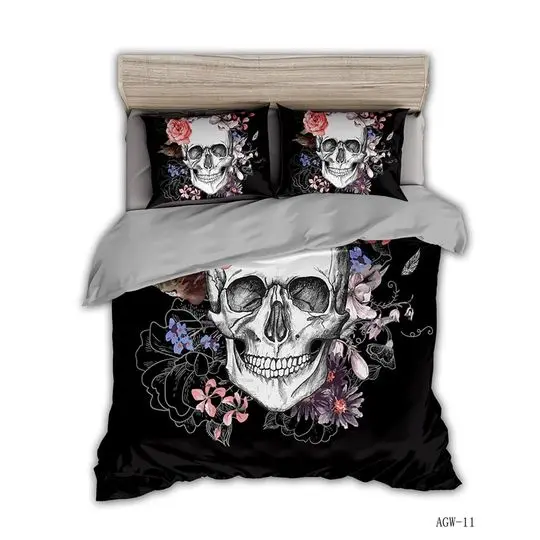 Ogrish Skull Bedding Set Gift For Your Girlfriend Boyfriend Gift For Love Gift For Friend Best Valentine Present Holiday Gift