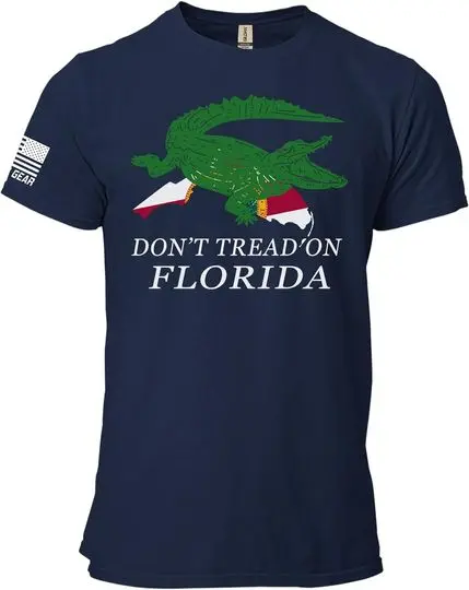 Don���t' Tread On Florida Flag Alligator Shirt Meaningful Gift For Family Gift For Boyfriend Valentine Gift