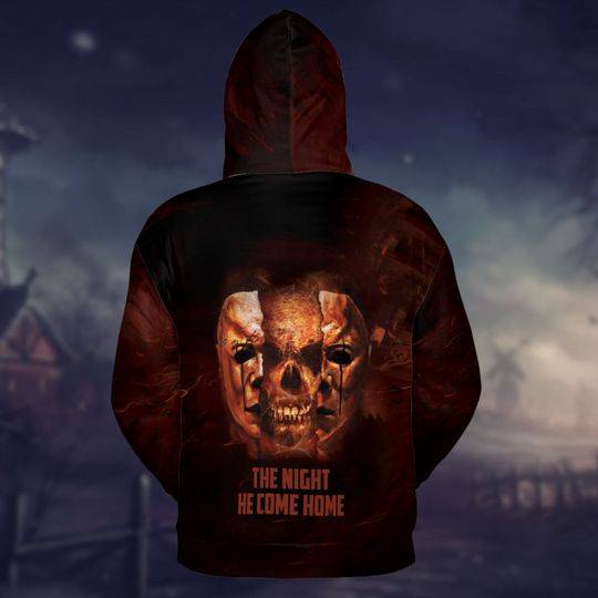 Michael Myers Halloween Horror Movie 3D Hoodie, Michael Myers Hoodie, The Night He Came Home, Christmas Gift, Halloween Shirt