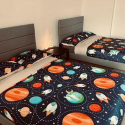 Kids Outer Space Bedding Set, Bedroom Decor, Bedroom Set Gift For Your Girlfriend Boyfriend Gift For Love Gift For Friend Best Valentine Present Holiday Gift