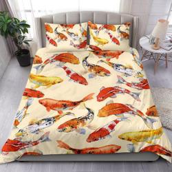 Koi Bedding Set, Duvet Cover, Bedroom Decor, Bedroom Set Gift For Your Girlfriend Boyfriend Gift For Love Gift For Friend Best Valentine Present Holiday Gift