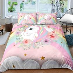 Girls Unicorn Duvet Cover Set Pink Bedding Duvet CoverGift For Your Girlfriend Boyfriend Gift For Love Gift For Friend Best Valentine Present Holiday Gift
