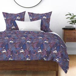 Mystical Unicorns Duvet Cover - Nocturnal Forest Unicorns Duvet Cover BeddingGift For Your Girlfriend Boyfriend Gift For Love Gift For Friend Best Valentine Present Holiday Gift
