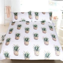 Pineapple Duvet Cover bedding Set Tropical Fruit Pine Apple Quilt Cover Bedroom Set 3Gift For Your Girlfriend Boyfriend Gift For Love Gift For Friend Best Valentine Present Holiday Gift