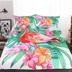 Flamingo Duvet Cover Pink Flamingo Palm Leaf Quilt Cover Bedding Set Gift For Your Girlfriend Boyfriend Gift For Love Gift For Friend Best Valentine Present Holiday Gift