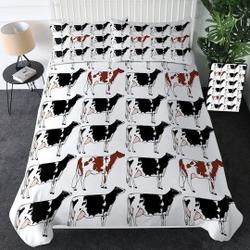 Cow Quilt Cover 3D Cow Duvet Cover Bedding Set Gift For Your Girlfriend Boyfriend Gift For Love Gift For Friend Best Valentine Present Holiday Gift