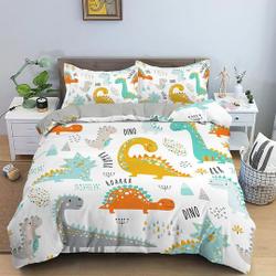 Colorful Dinosaurs Bedding, Duvet Cover Set & PillowcaseGift For Your Girlfriend Boyfriend Gift For Love Gift For Friend Best Valentine Present Holiday Gift