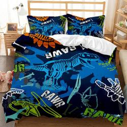 3D Dinosaur World Bedding Sets  Jurassic Duvet Quilt Cover Set Gift For Your Girlfriend Boyfriend Gift For Love Gift For Friend Best Valentine Present Holiday Gift