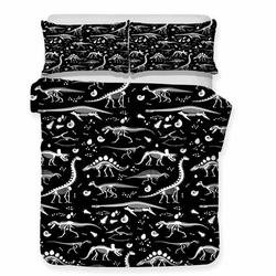Black Dinosaur Bone Duvet Cover Animals Funny Bedding SetsGift For Your Girlfriend Boyfriend Gift For Love Gift For Friend Best Valentine Present Holiday Gift