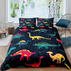 Dark blue dinosaur bedding, kids bedding full, cute duvet cover Set Gift For Your Girlfriend Boyfriend Gift For Love Gift For Friend Best Valentine Present Holiday Gift