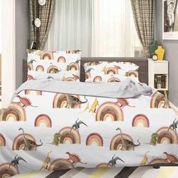 Dinosaur Duvet Covers Set, Rainbow Quilt Cover, Kids Bedding Set Gift For Your Girlfriend Boyfriend Gift For Love Gift For Friend Best Valentine Present Holiday Gift