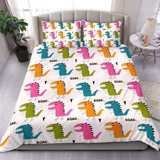 Dinosaur Dino Bedding Set - Duvet Cover and pillow CoversGift For Your Girlfriend Boyfriend Gift For Love Gift For Friend Best Valentine Present Holiday Gift