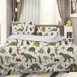Dinosaur Duvet Covers Set, Leaves Quilt Cover, Animal Bedding Set Gift For Your Girlfriend Boyfriend Gift For Love Gift For Friend Best Valentine Present Holiday Gift