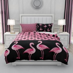 Flamingo Bedding , Comforter Set, Retro DesignGift For Your Girlfriend Boyfriend Gift For Love Gift For Friend Best Valentine Present Holiday Gift