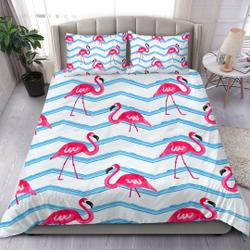 Flamingo Bedding Set - Bed Cover - Duvet Cover and pillow CoversGift For Your Girlfriend Boyfriend Gift For Love Gift For Friend Best Valentine Present Holiday Gift