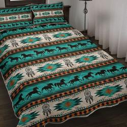 Horse Pattern Bed Set, Horse Bedding Set Gift For Your Girlfriend Boyfriend Gift For Love Gift For Friend Best Valentine Present Holiday Gift