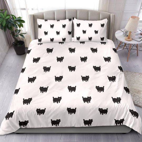 Cat Kitty Bedding Set - Duvet Cover and pillow CoversGift For Your Girlfriend Boyfriend Gift For Love Gift For Friend Best Valentine Present Holiday Gift