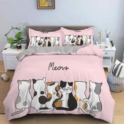 Best Friends Cat Bedding, Toddler Bedding, Kids Duvet Cover Set Gift For Your Girlfriend Boyfriend Gift For Love Gift For Friend Best Valentine Present Holiday Gift