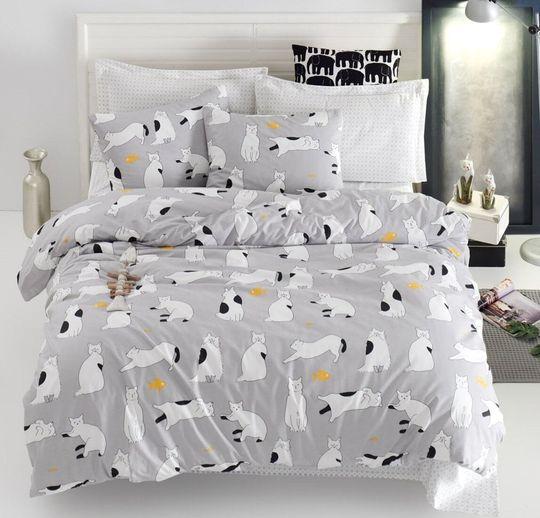 Cat print, cats bedding set, cats sheet Set Gift For Your Girlfriend Boyfriend Gift For Love Gift For Friend Best Valentine Present Holiday Gift
