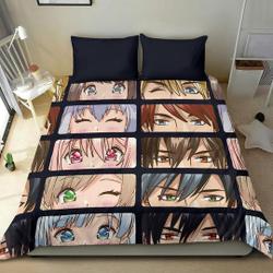 Anime Ahegao Bedding Set - Bed CoverGift For Your Girlfriend Boyfriend Gift For Love Gift For Friend Best Valentine Present Holiday Gift